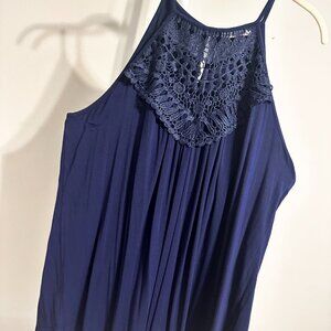 Crochet Halter Neck Sleeveless Tank Top